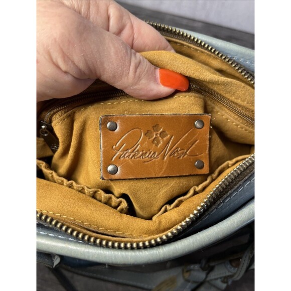 Patricia Nash Women's SMALL PARIS SATCHEL Slate Blue Preowned - Picture 9 of 15